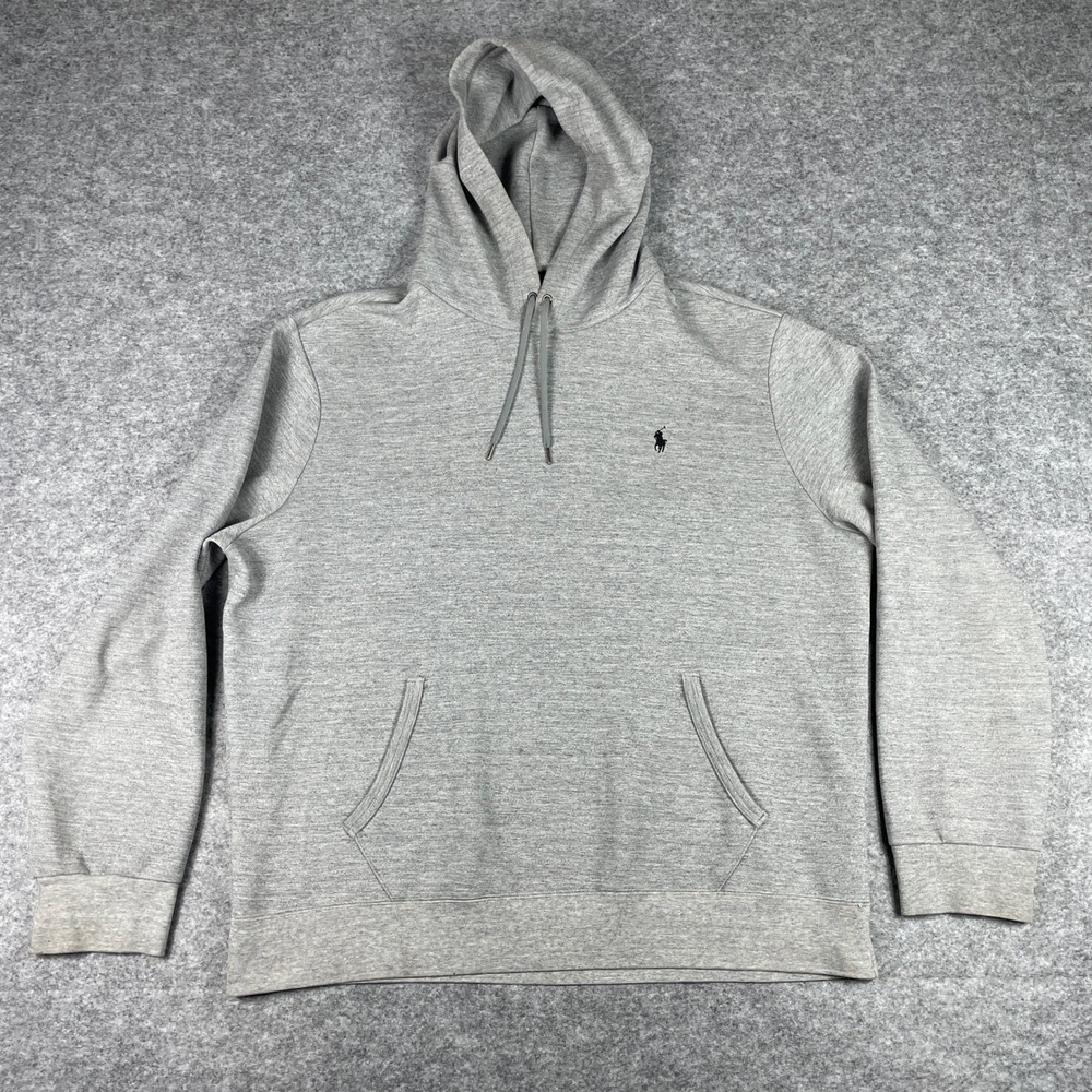 Polo Ralph Lauren Hoodie Mens XXL Grey Pony Kangaroo Pocket Sweatshirt